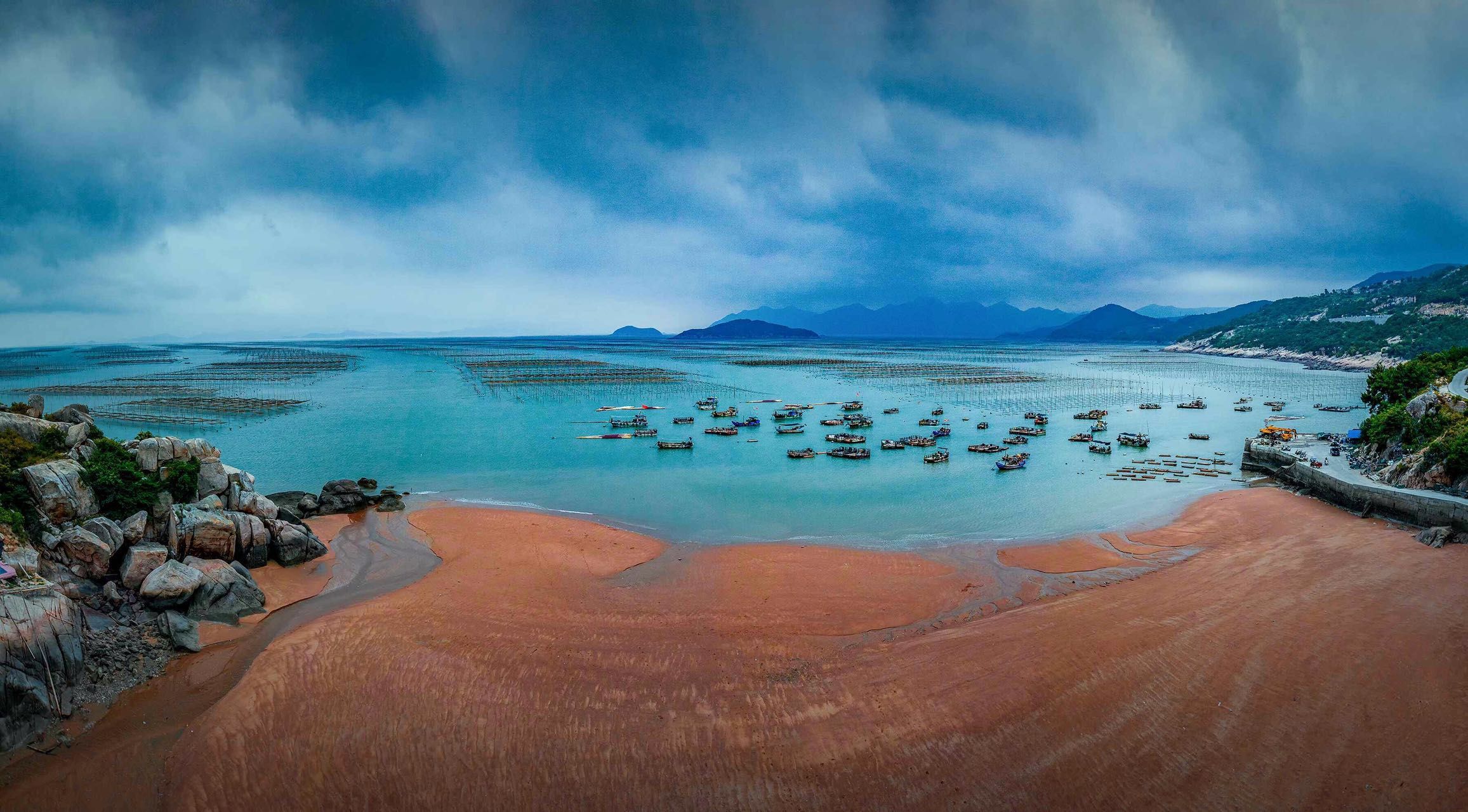 镜头里的“最美滩涂”霞浦休渔季，宛如一张油画